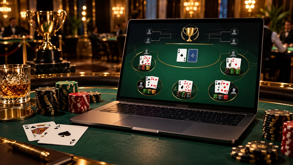 Online blackjack tournament visual